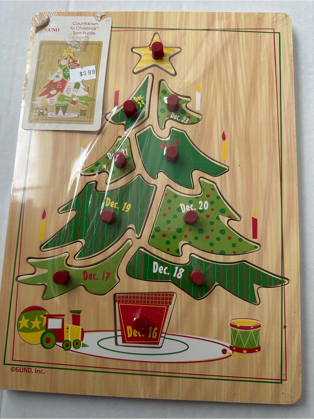 GUND Countdown to Christmas Tree Puzzle